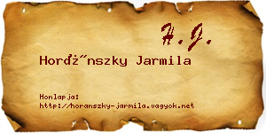 Horánszky Jarmila névjegykártya